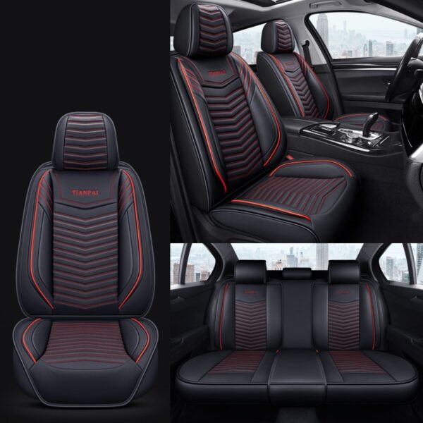 All Seasons Full Surround Seat Cover Leather Seat Cover Net Red Seat Cushion - Image 3