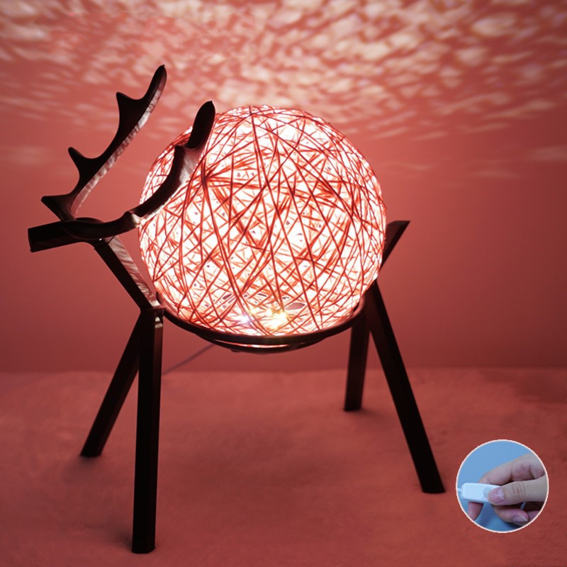 Couples Bedside Lamp Bedroom Girl Retro Style Night Light Romance - Image 10