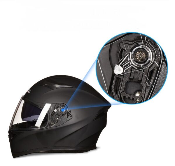 Men's and Women's Double Lens Anti-fog Full Face Four Seasons Cool Motorcycle Helmet - Image 3