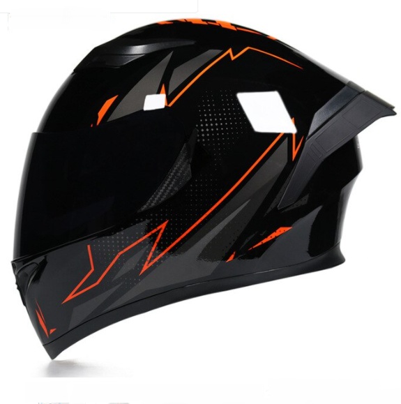 Men's and Women's Double Lens Anti-fog Full Face Four Seasons Cool Motorcycle Helmet - Image 4