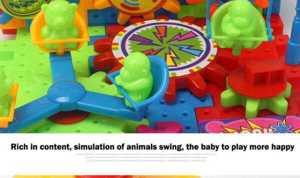 Electric Gears 3D Model Building Kits Plastic Brick Blocks Educational Toys for Kids - Image 13