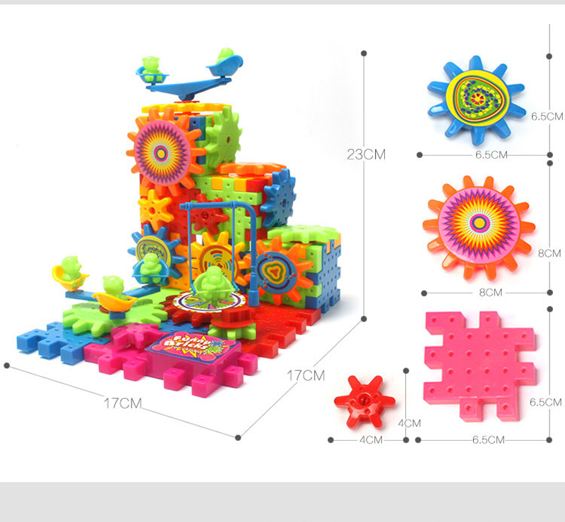 Electric Gears 3D Model Building Kits Plastic Brick Blocks Educational Toys for Kids - Image 14