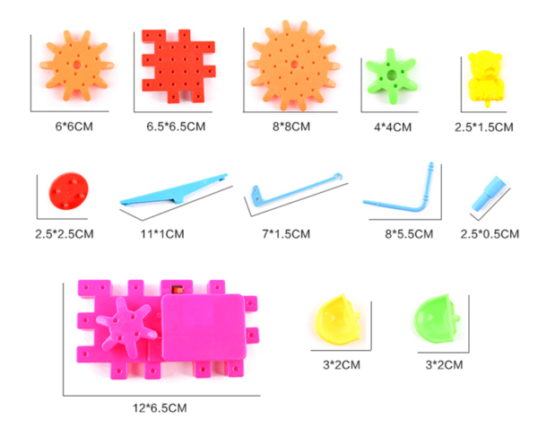 Electric Gears 3D Model Building Kits Plastic Brick Blocks Educational Toys for Kids - Image 11