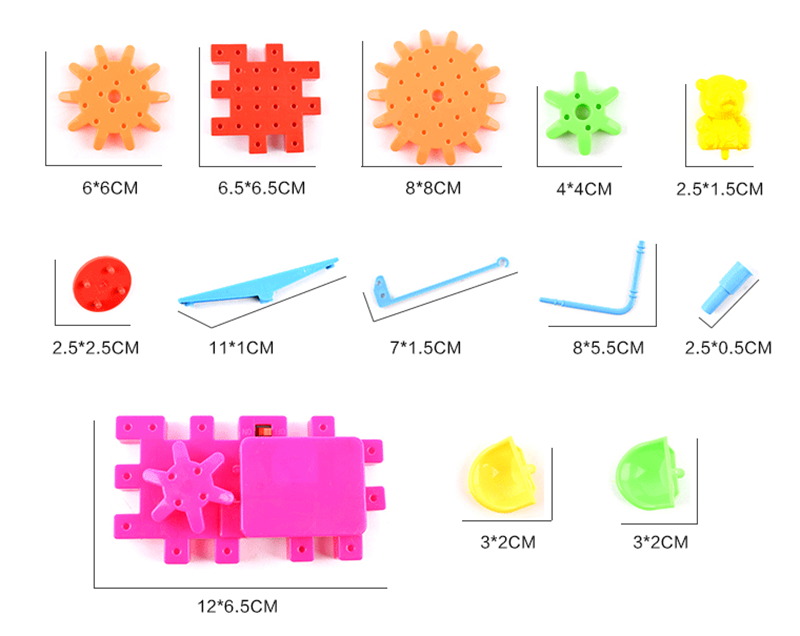 Electric Gears 3D Model Building Kits Plastic Brick Blocks Educational Toys for Kids - Image 11