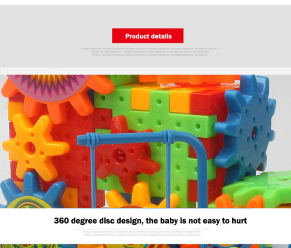 Electric Gears 3D Model Building Kits Plastic Brick Blocks Educational Toys for Kids - Image 10