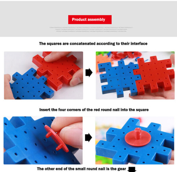 Electric Gears 3D Model Building Kits Plastic Brick Blocks Educational Toys for Kids - Image 7