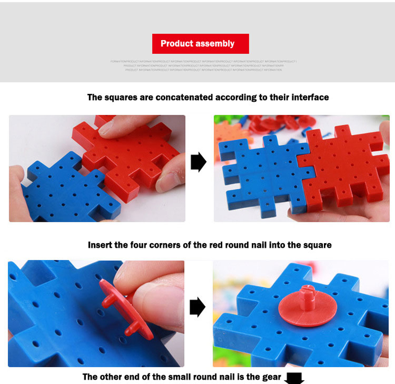 Electric Gears 3D Model Building Kits Plastic Brick Blocks Educational Toys for Kids - Image 7