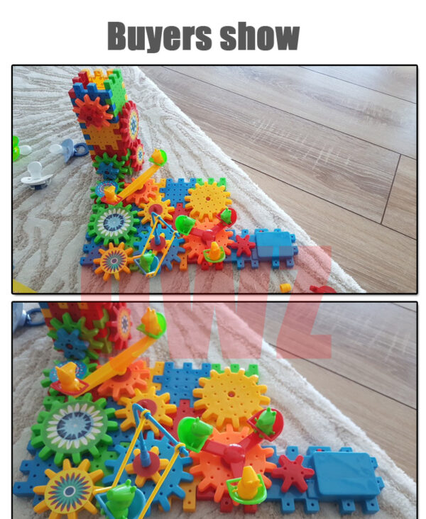 Electric Gears 3D Model Building Kits Plastic Brick Blocks Educational Toys for Kids - Image 9