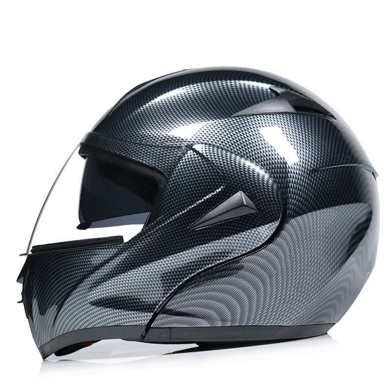 Motorcycle Uncovered Helmet Carbon Fiber Double Mirror Electric Bike Helmet Men and Women - Image 8