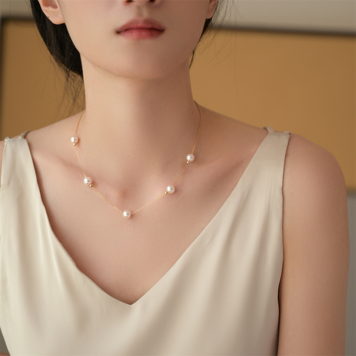 Sky Star 18K Gold Pearl Necklace - Image 1