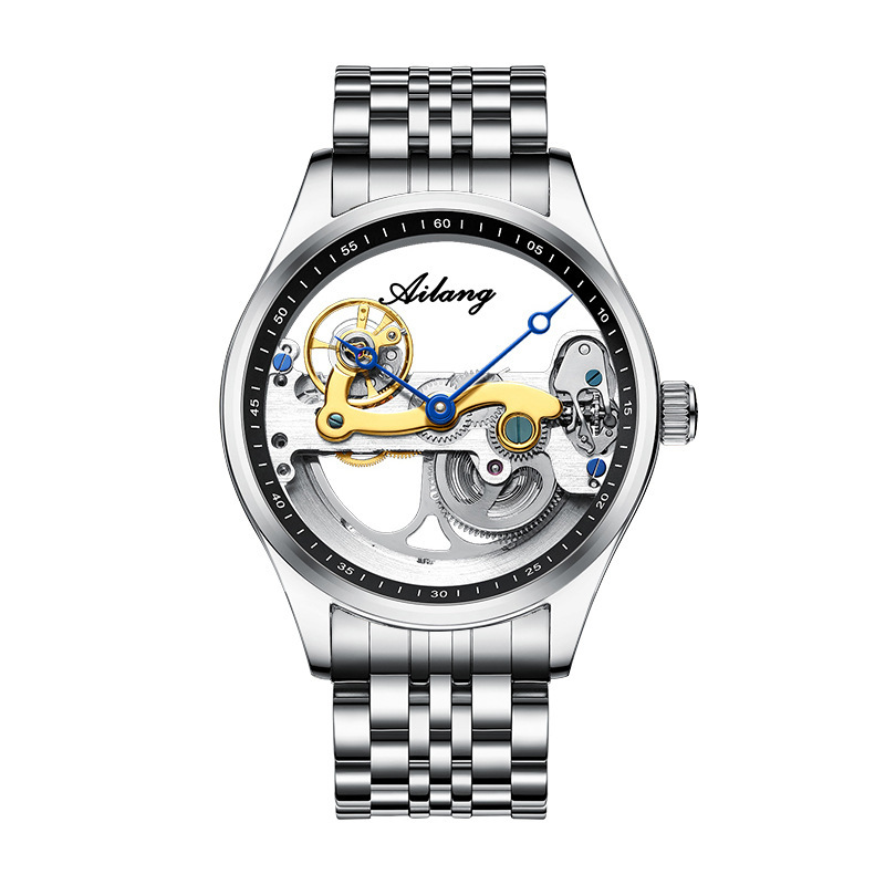 Automatic Mechanical Watch Creative Hollow Male Watch Generation Silicone Band Watch - Image 10