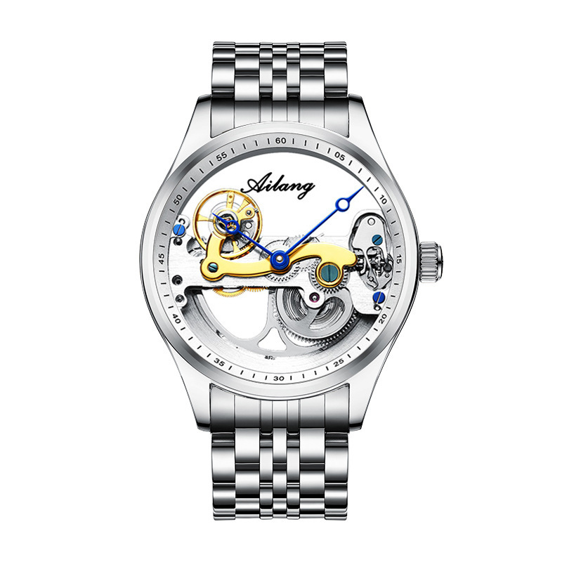 Automatic Mechanical Watch Creative Hollow Male Watch Generation Silicone Band Watch - Image 5