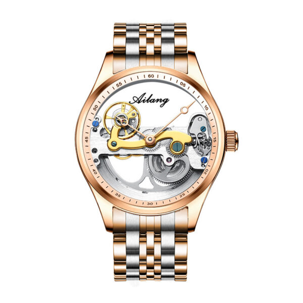 Automatic Mechanical Watch Creative Hollow Male Watch Generation Silicone Band Watch - Image 2