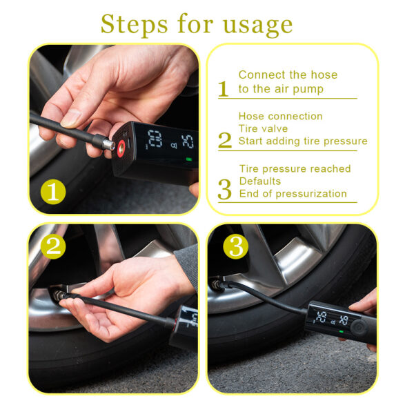 Smart Pump Bicycle Electric Pump Mountain Bike Road Bike High Win Electric Pump Inflatable - Image 2