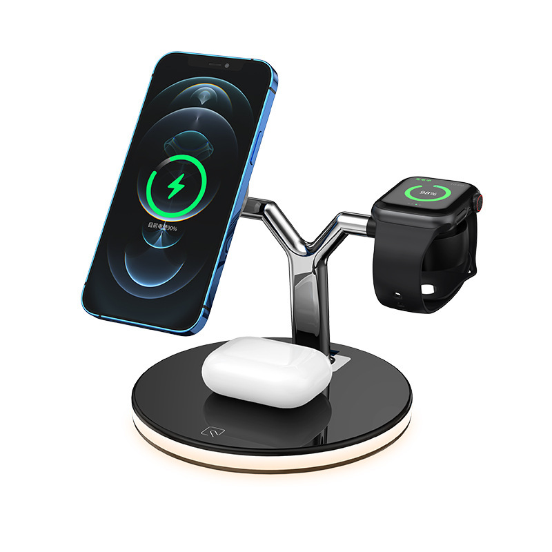 3 In 1 Magnetic Wireless Charger Stand Watch 15W Fast Charging Dock Station For Earbuds Pro - Image 18