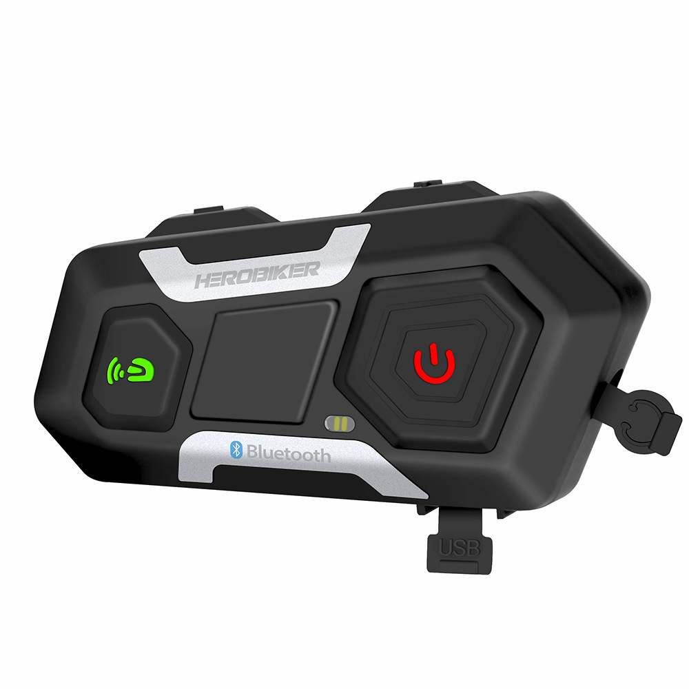 HEROBIKER Motorcycle Intercom Helmet Headset Helmet Waterproof Speaker Interphone Moto Headset Wireless Intercomunicador 1200M - Image 2