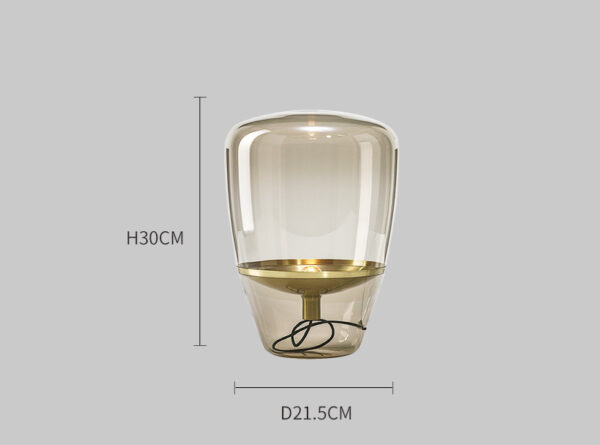 Scandinavian Minimalist Living Room Glass Table Lamp Modern Light Luxury Corner Table Desk Bedside Lamp Bedroom Bedside Creative Lamps - Image 2