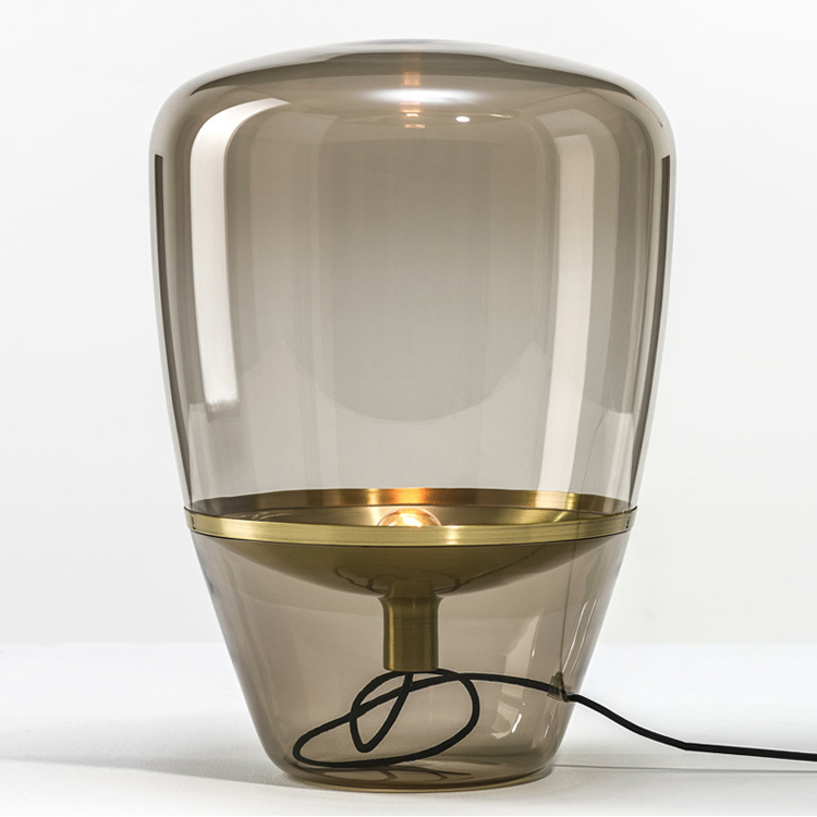 Scandinavian Minimalist Living Room Glass Table Lamp Modern Light Luxury Corner Table Desk Bedside Lamp Bedroom Bedside Creative Lamps - Image 1