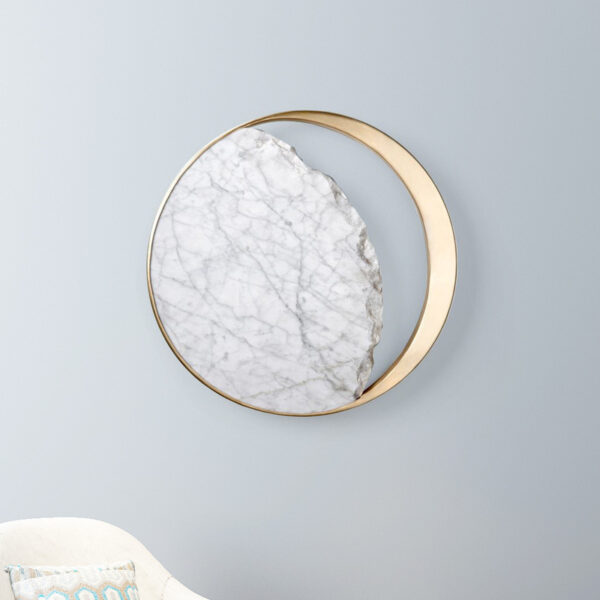Marble Bedside LED Wall Lamp Creative Art Design Eclipse Wall Sconce Lighting - Image 6