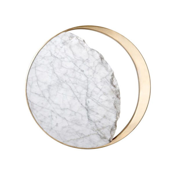 Marble Bedside LED Wall Lamp Creative Art Design Eclipse Wall Sconce Lighting - Image 2