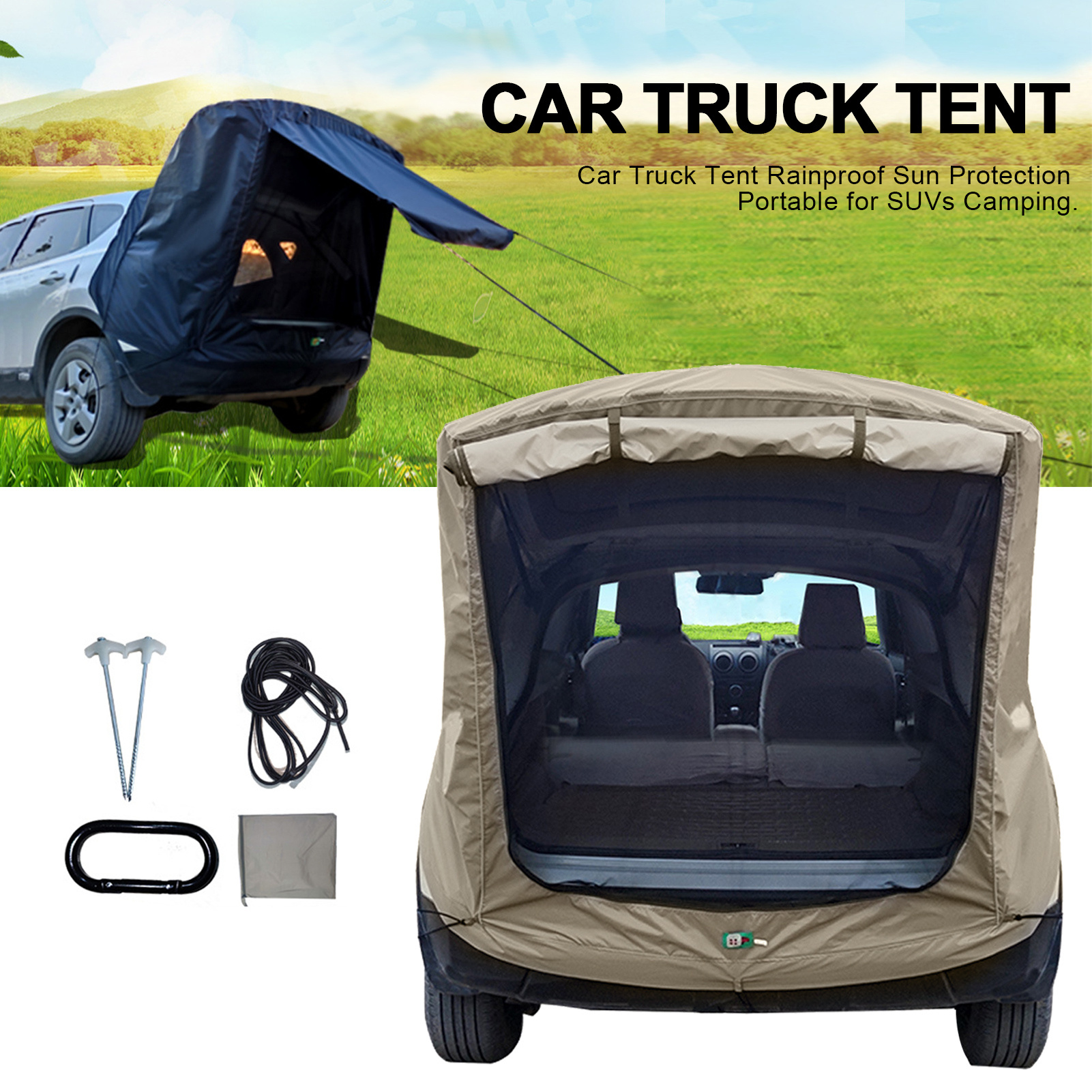 Car Trunk Extension Tent At The Rear Of The Car - Image 1
