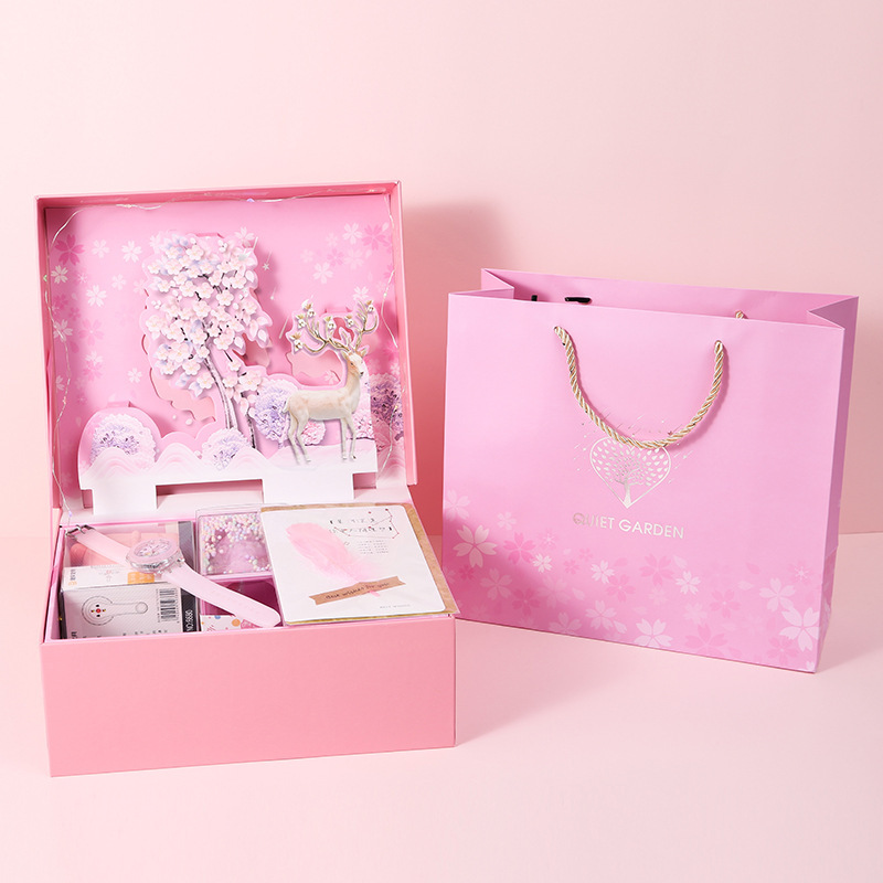 Student Exquisite Three-dimensional Stationery Set Gift Box School Supplies Spree - Image 5