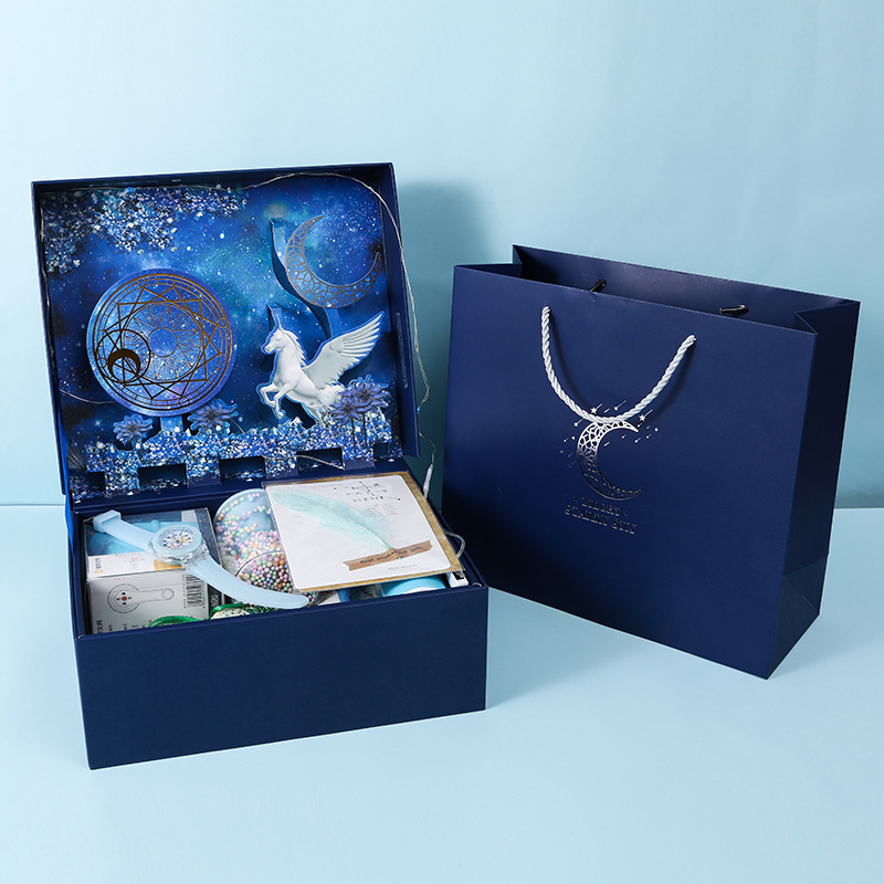 Student Exquisite Three-dimensional Stationery Set Gift Box School Supplies Spree - Image 1