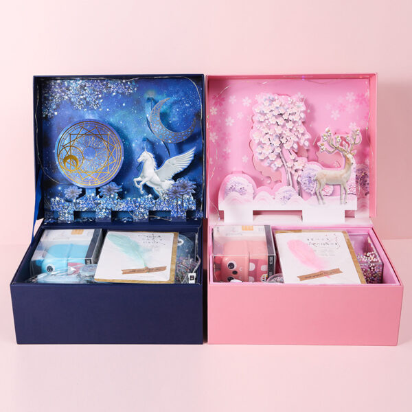 Student Exquisite Three-dimensional Stationery Set Gift Box School Supplies Spree - Image 3