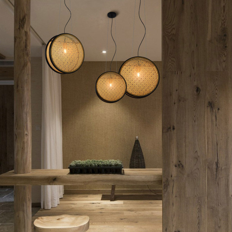 Creative Rattan Retro Lamps For Restaurant Chandelier - Image 11