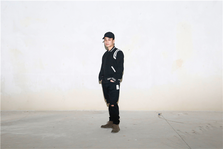 Aviator Wool Jacket Spring And Autumn Black And White Stitching - Image 7