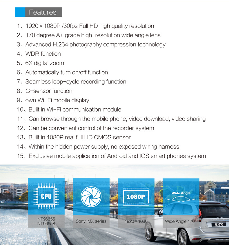 Dash cam Night vision FHD1080P - Image 10