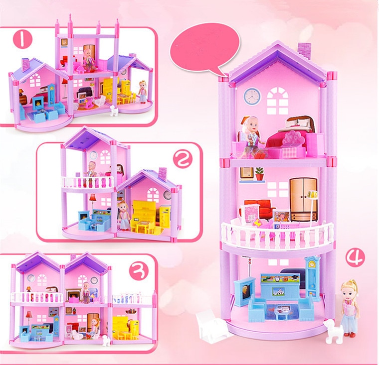 House Doll House Villa DIY Assembled House - Image 16