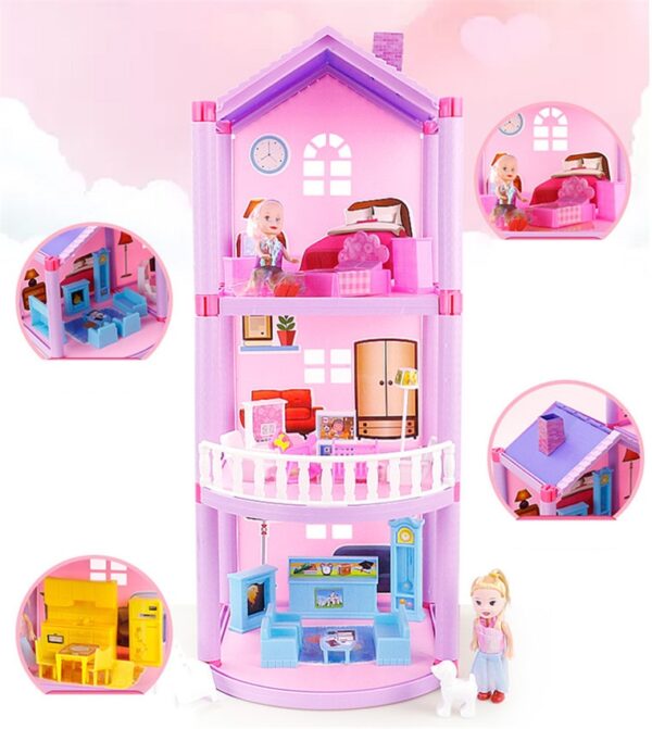 House Doll House Villa DIY Assembled House - Image 15