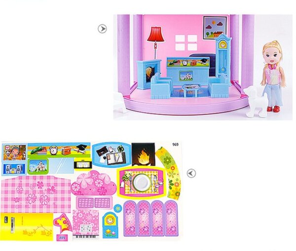 House Doll House Villa DIY Assembled House - Image 11