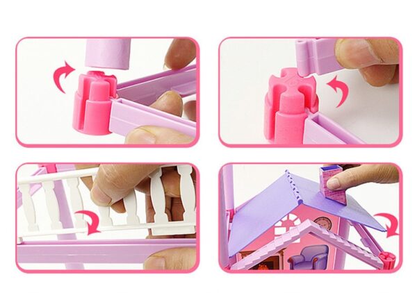 House Doll House Villa DIY Assembled House - Image 10