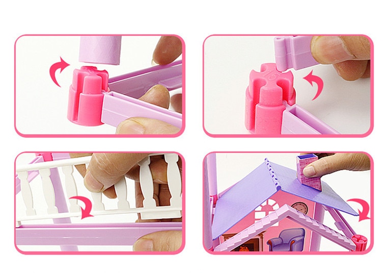 House Doll House Villa DIY Assembled House - Image 10