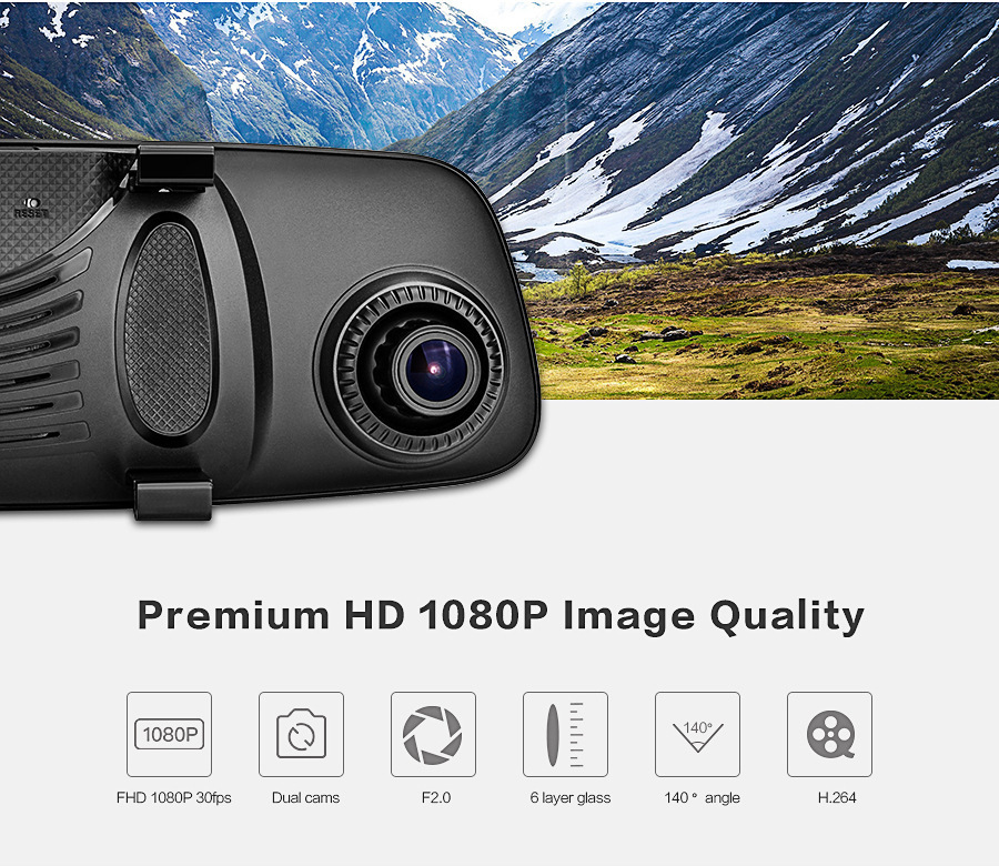 8 Inch 4G Android cloud mirror driving recorder - Image 2