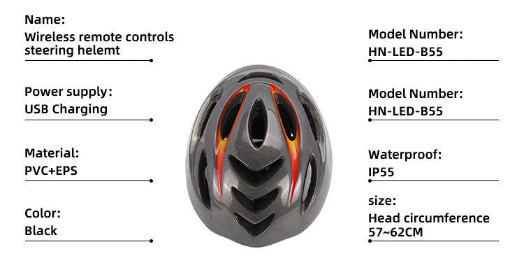Intelligent steering helmet led bicycle equipment - Image 8