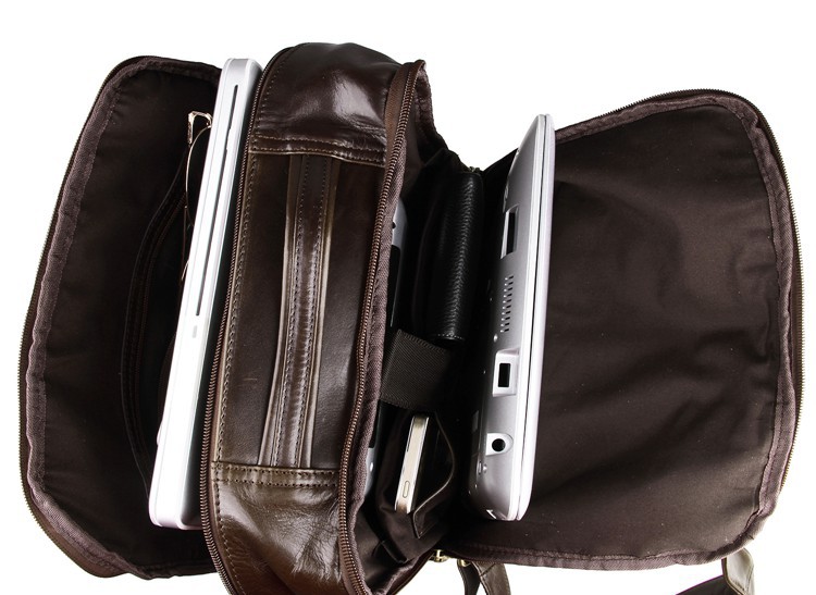 Top layer leather computer backpack - Image 17