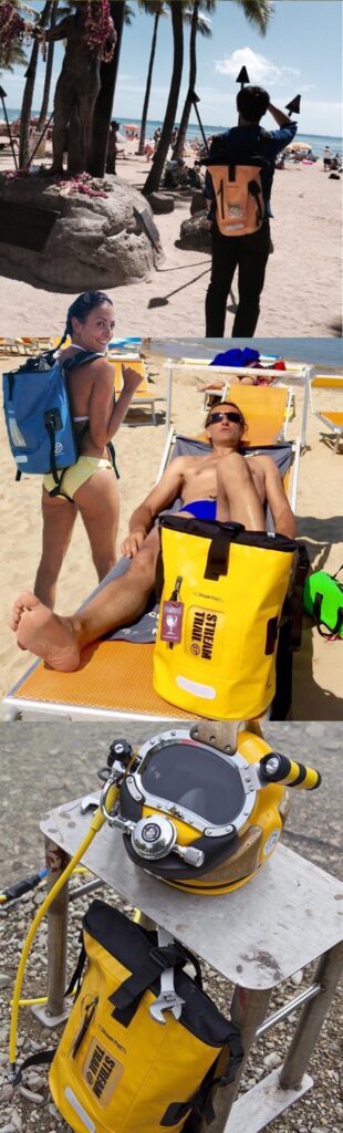 Waterproof backpack free diving backpack surfing bag