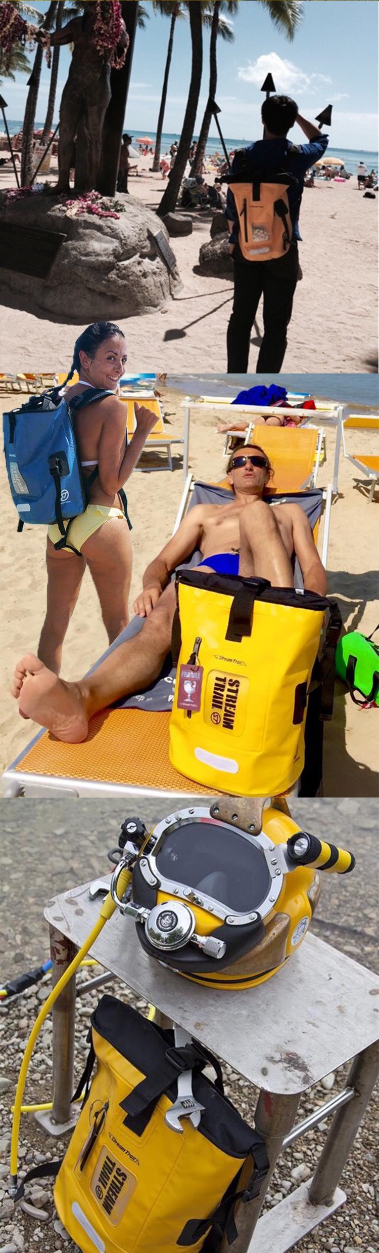 Waterproof backpack free diving backpack surfing bag - Image 14
