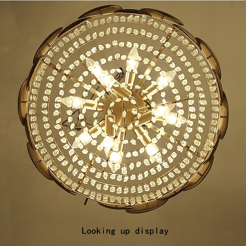 Stainless Steel Living Room Ceiling Crystal Chandelier - Image 15
