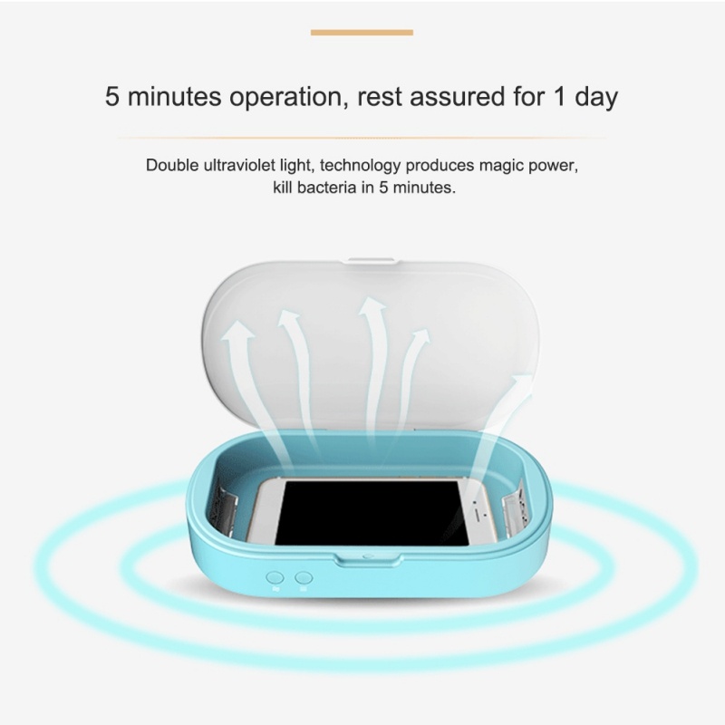 New 5V Double UV Phone Sterilizer Box Jewelry Phones Cleaner Personal Sanitizer Disinfection Box with Aromatherapy - Image 1