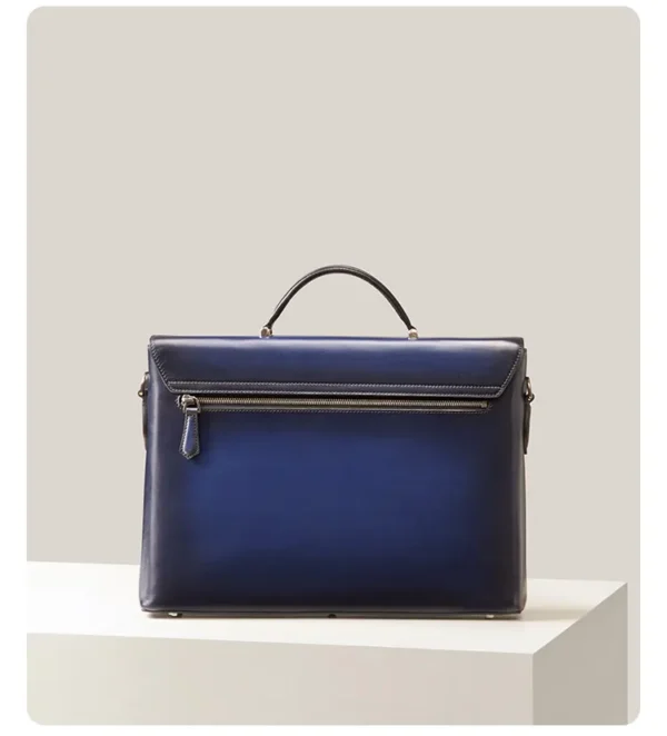 Handmade Vintage Crossbody Flap Business Bag - Image 17