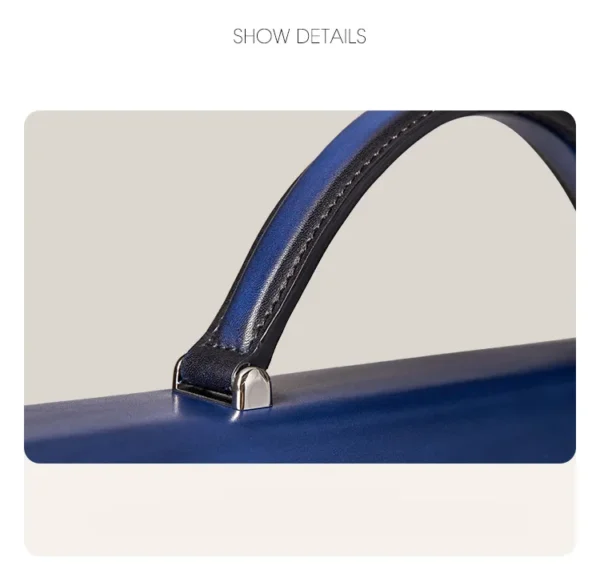 Handmade Vintage Crossbody Flap Business Bag - Image 18