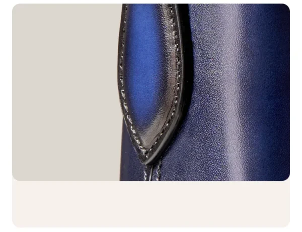 Handmade Vintage Crossbody Flap Business Bag - Image 12