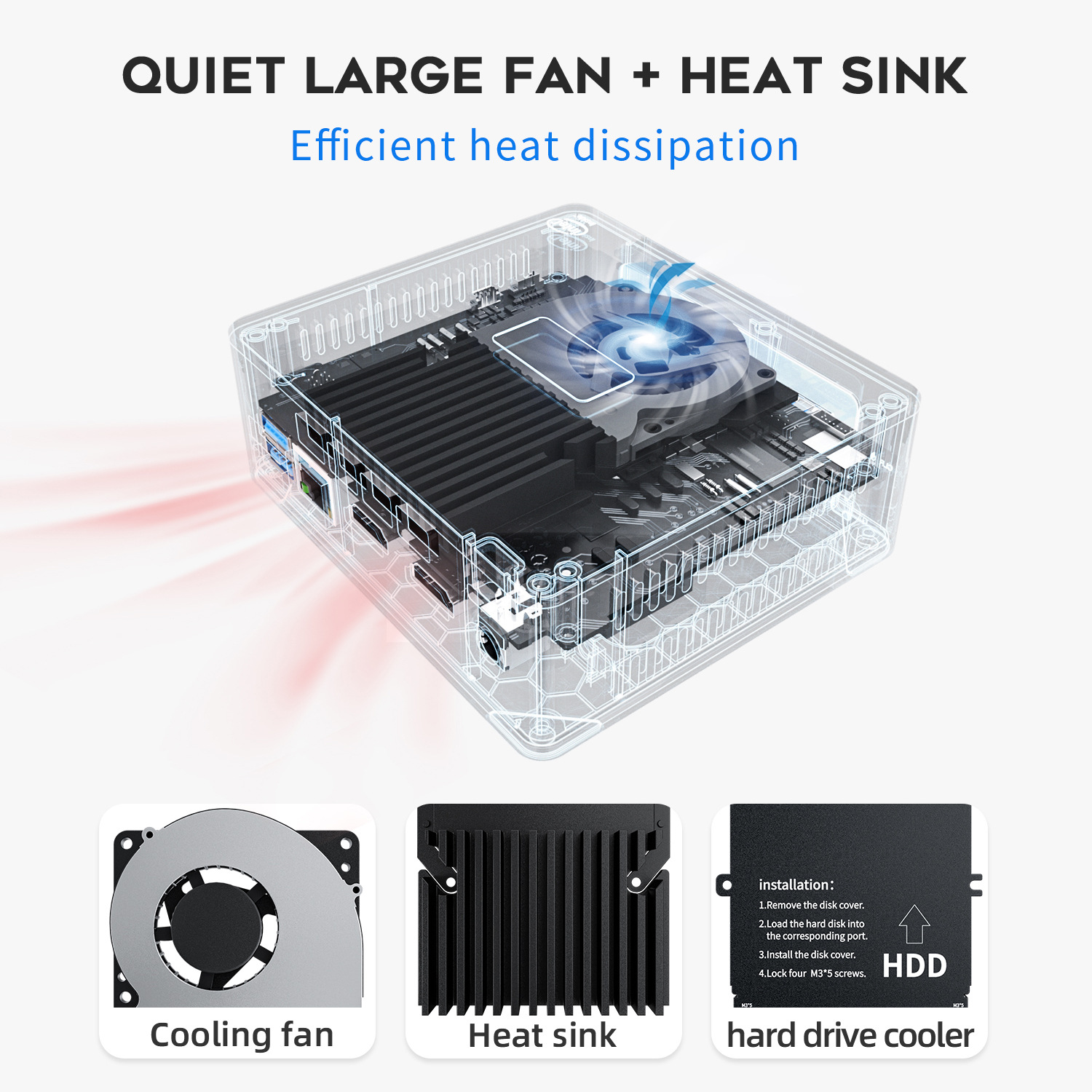 Beelink MINI S N5095 MINI-host 4K Office Game Theater Portable MiniPC Desktop Computer - Image 17