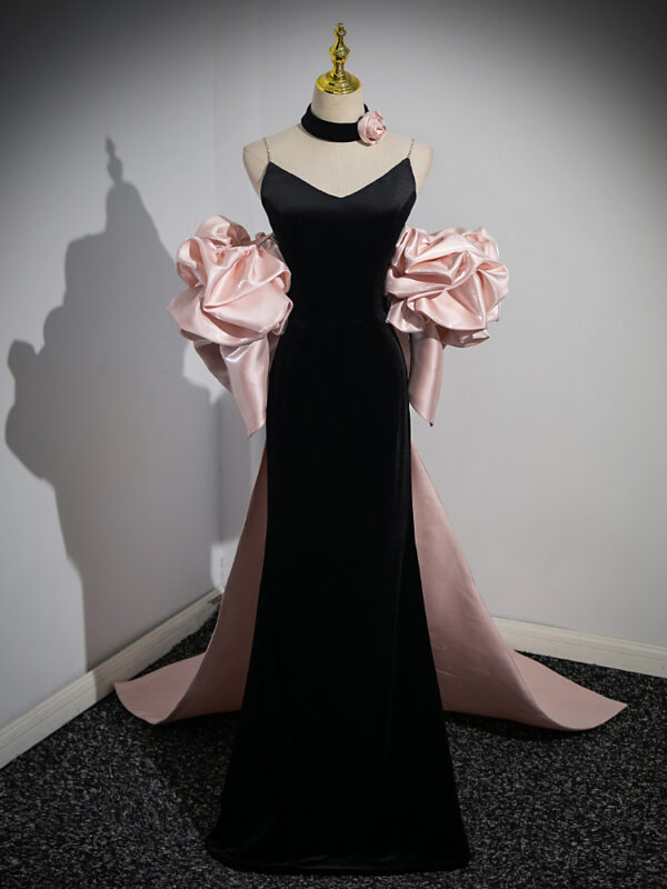 Evening Dress Women Bow Annual Meeting Host Performance Dress - Image 7