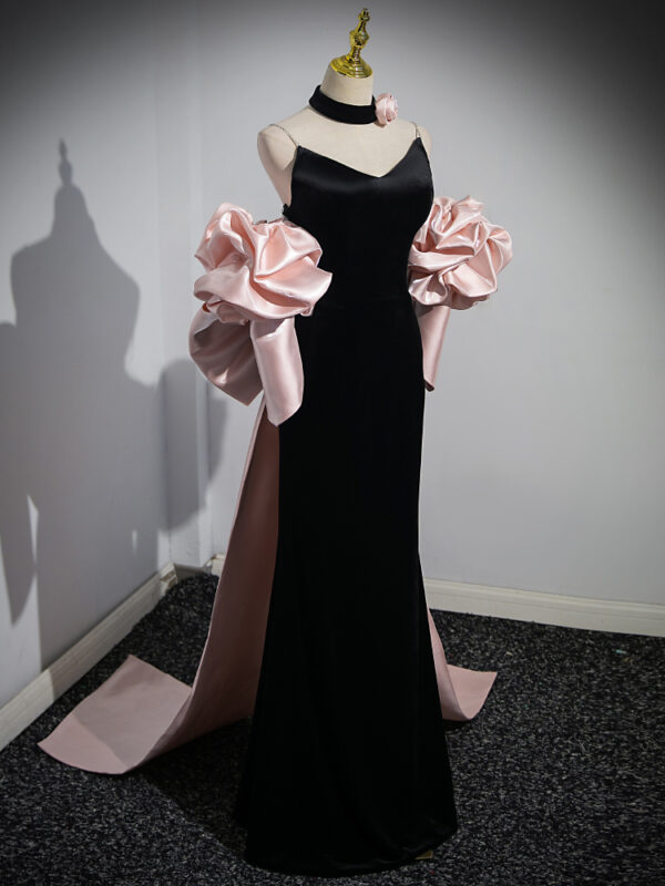 Evening Dress Women Bow Annual Meeting Host Performance Dress - Image 4