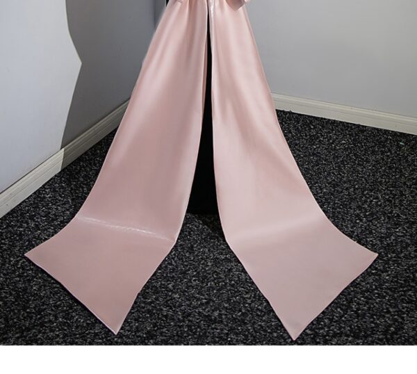 Evening Dress Women Bow Annual Meeting Host Performance Dress - Image 11